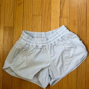 white Lululemon Hotty Hot High-Rise Line 2.5” short